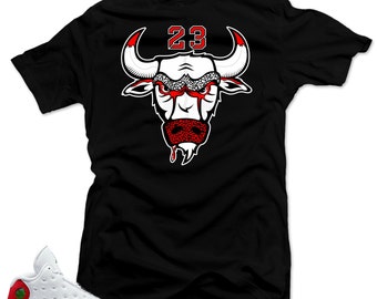 T  Shirt to Match Air Jordan 13 Chicago"Bull 13" Black Tee