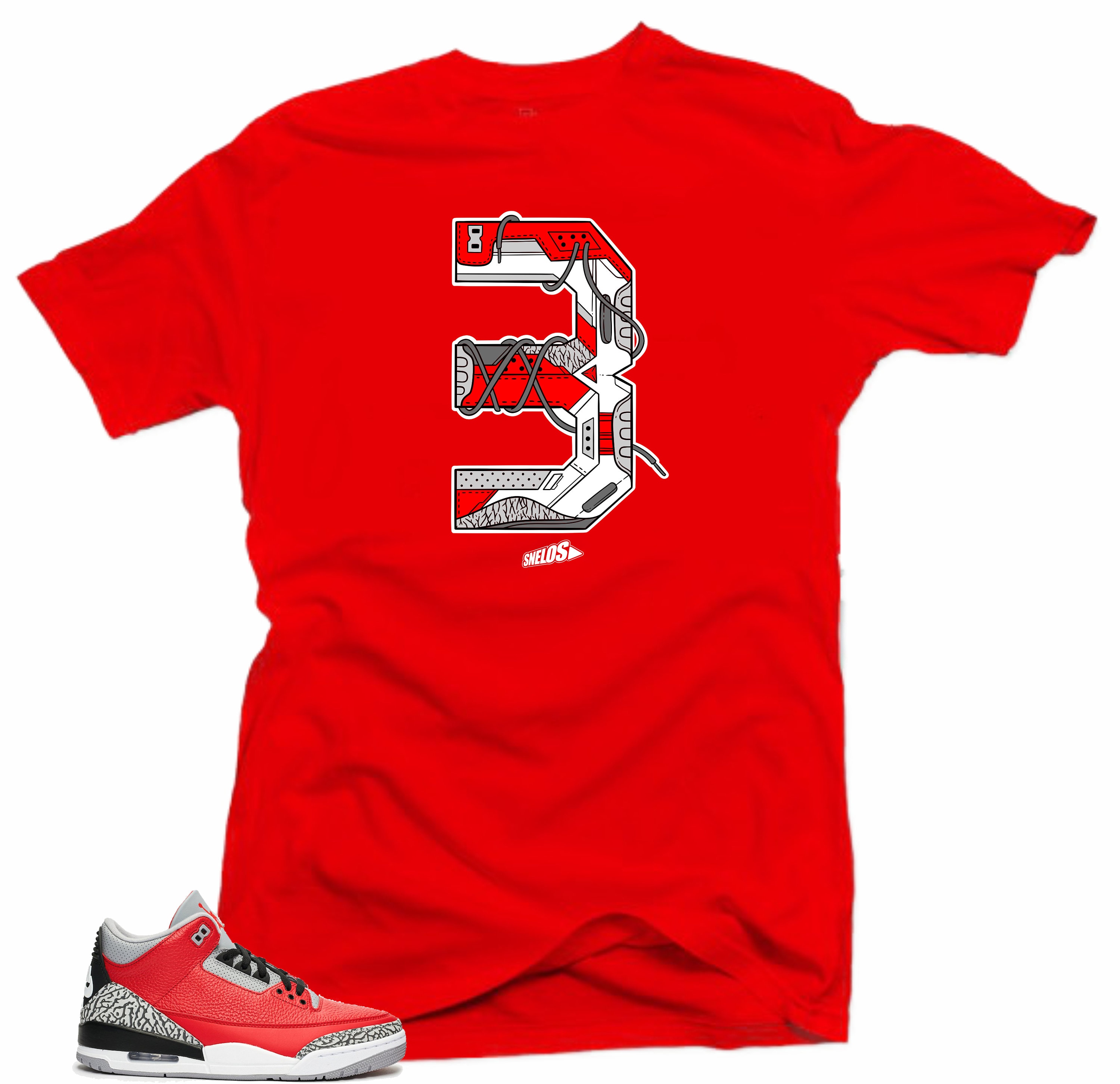 Jordan 3 Red Cement Shirt to Match - Etsy