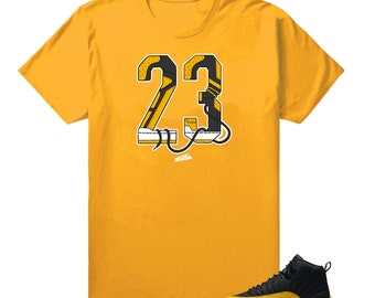 Jordan Retro 12 University Gold Match Tees- SNelos 23 Sneaker Tees