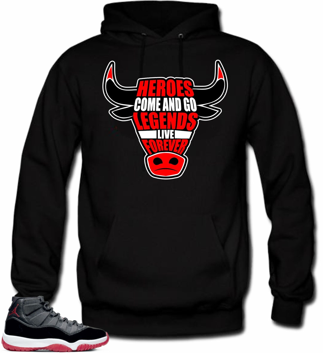 bred 11 matching hoodie