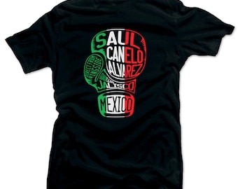Saul el Canelo  Mens shirt  Boxing Tee Mexican- Canelo Gloves  Black