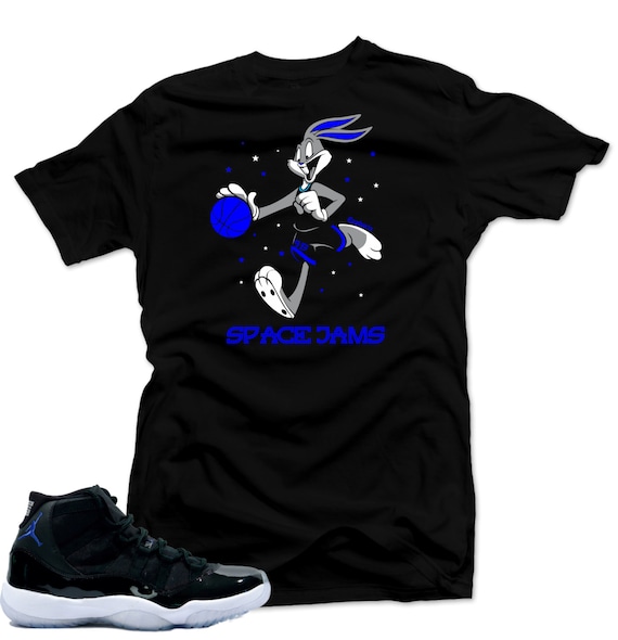 Space Jam Michael Jordan Wearing Bred 11 T Shirt To Match Air