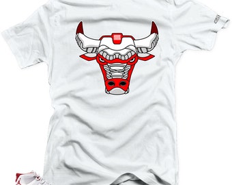 Camiseta a juego Jordan 11 Cherry Varsity Red - SNELOS Bull Air Sneaker Tees