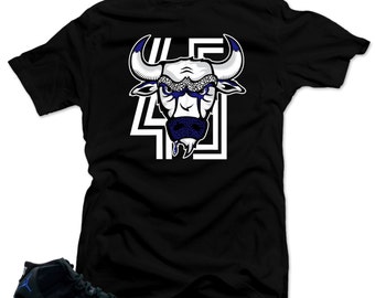 Camiseta para combinar con Air Jordan 11 Space Jam Shoes "Bull 45" camiseta negra