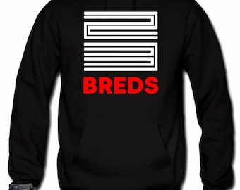 Jordan 11 Bred Camisas Match- Breds 23 Sudadera negra con capucha
