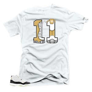 Shirt To Match Jordan 11 Gratiutude DMP- Snelos 11 Gold Sneaker Tees