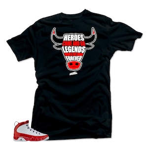 Match Jordan 9 Gym Red- Heroes Black Tee
