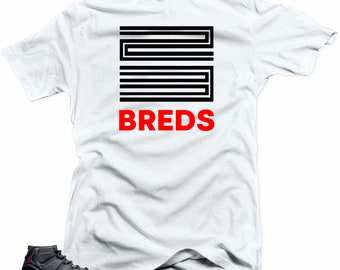 Jordan 11 Bred Snelos Sneaker Match -23 Breds White Tee