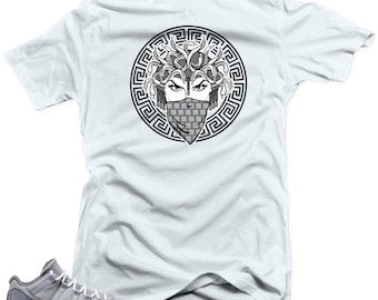 Shirt to match Air Jordan 11 Low Cool Grey.Run this Game  White Tee