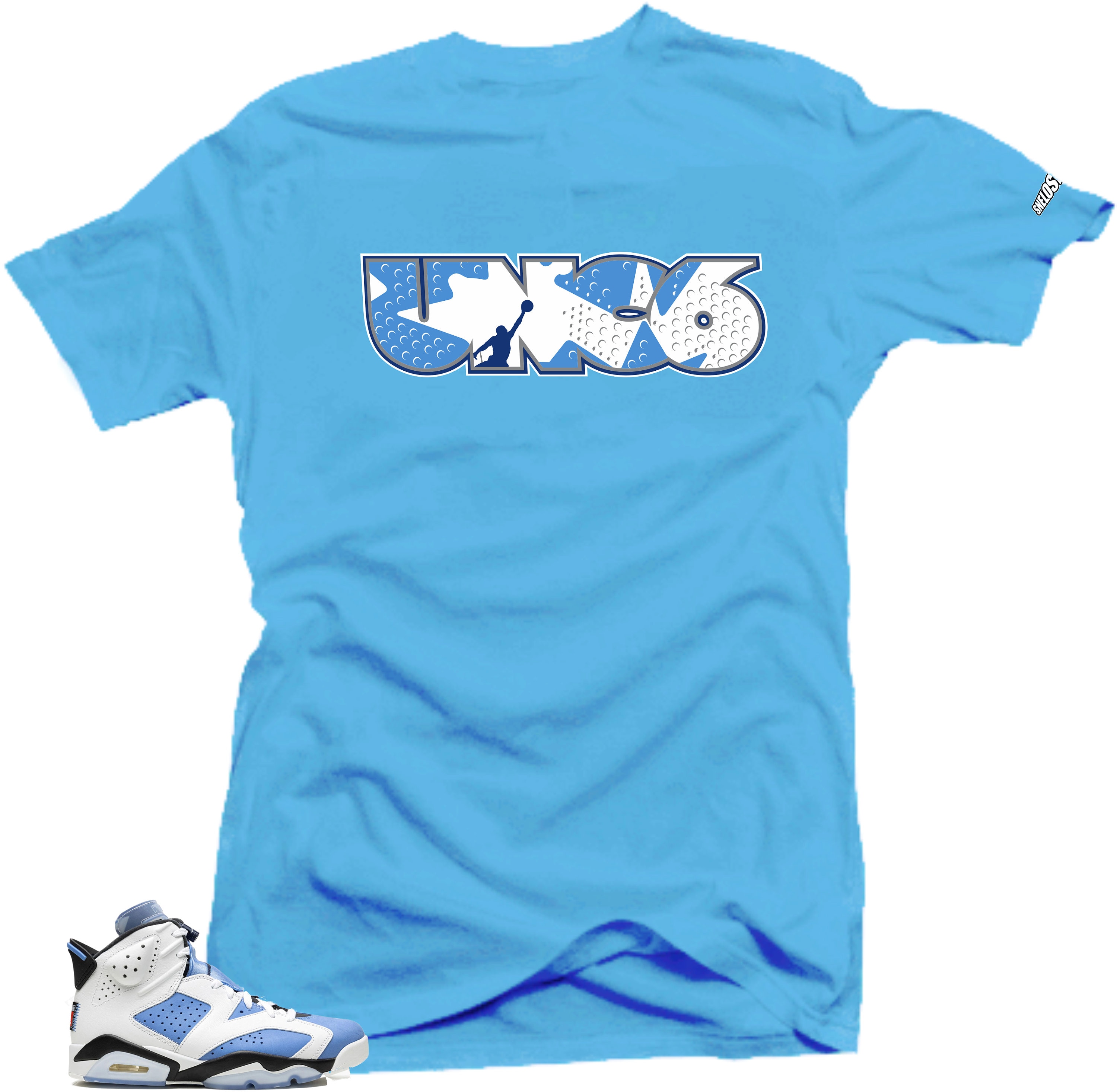 Jordan Retro UNC University Blue Match Shirts-unc Tees