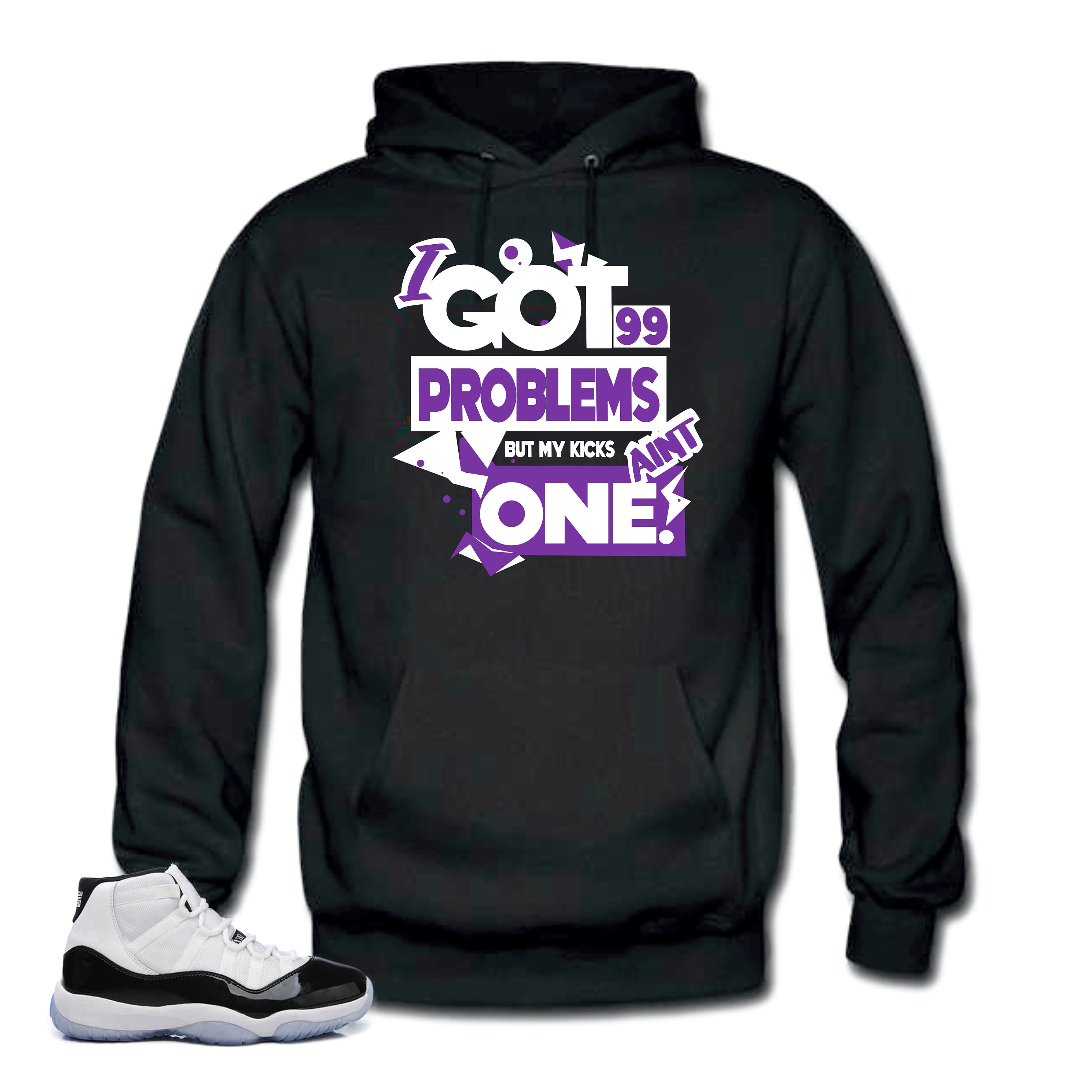 Jordan 11 Concord Hoodie-99 Problems Black - Etsy Singapore