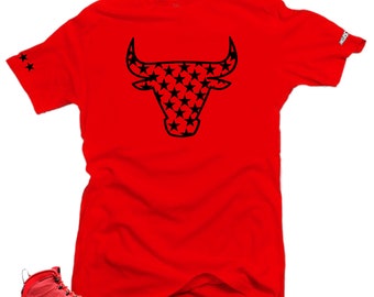 Jordan 9 Chile Red Shoes -Bull Stars Sneaker Match Shirts