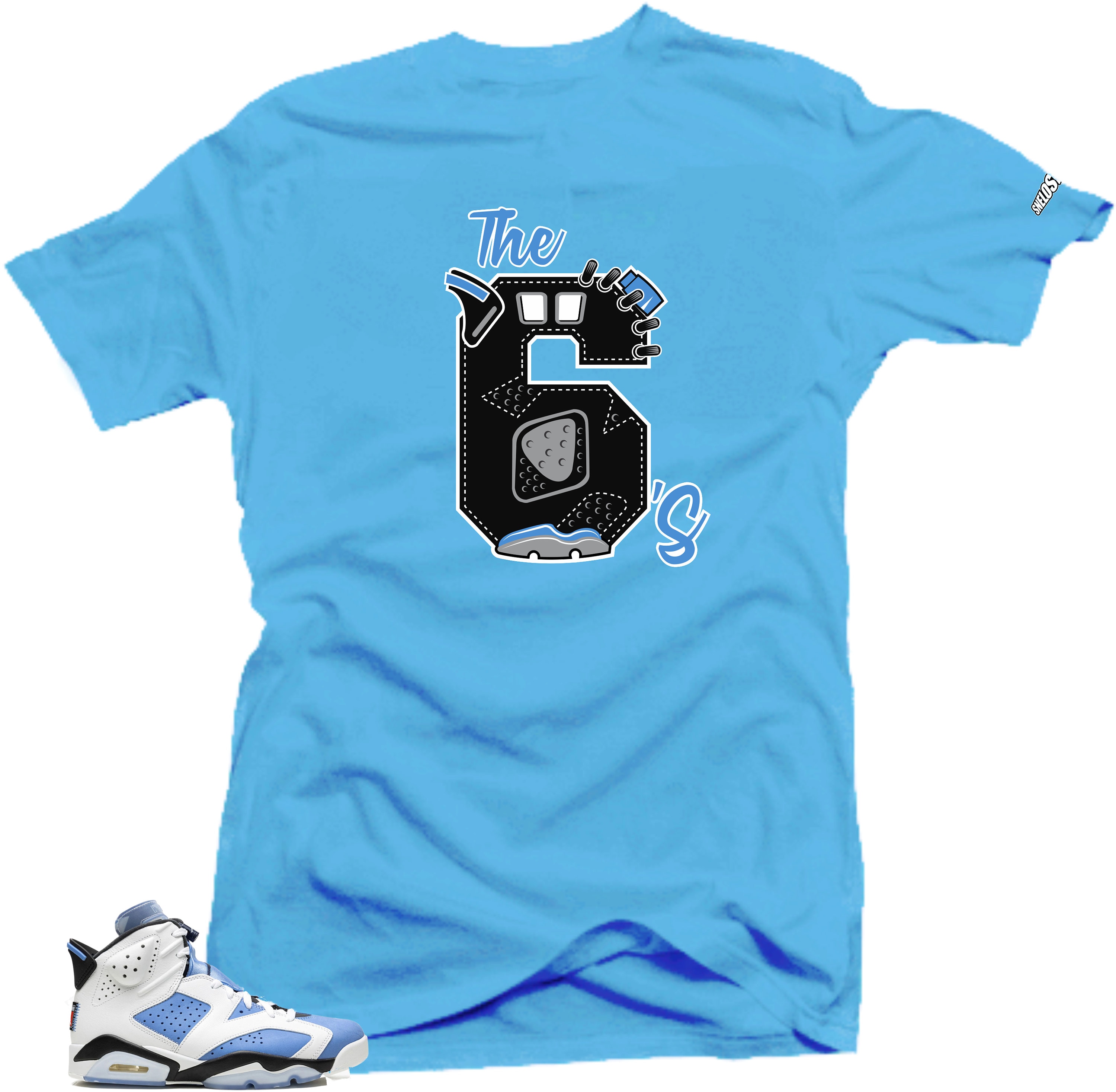 Jordan Retro UNC University Blue Match Shirts-the 6's Tees