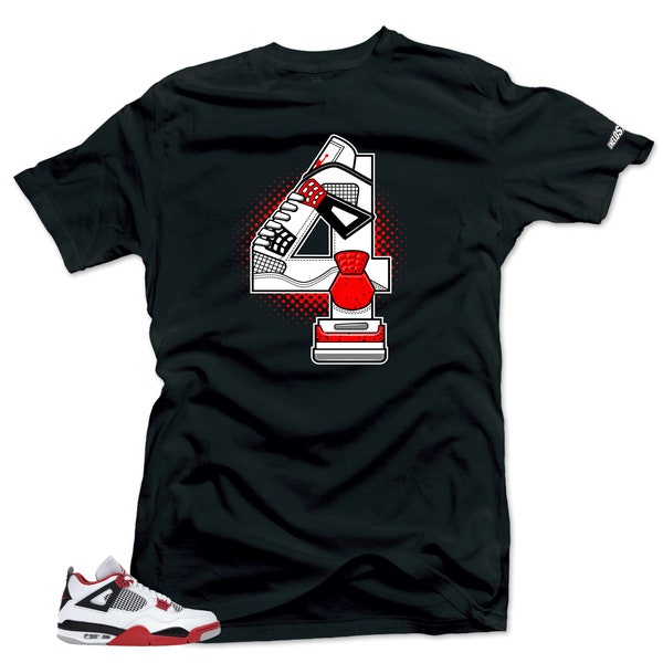 Shirt To Match Jordan Retro 4 Red Cement.The 4's Match Tees