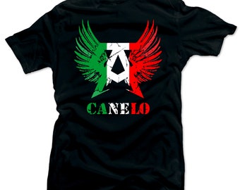 Saul el Canelo  Mens shirt  Boxing Tee Mexican- Canelo Wings  Black