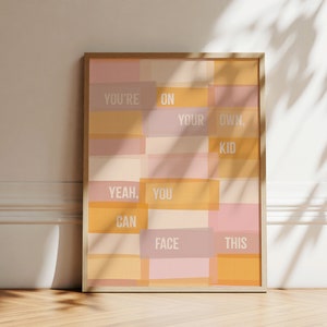 You&#39;re on your own kid wall art print download, midnights digital Swiftie art, yoyok printable poster print, midnights album art