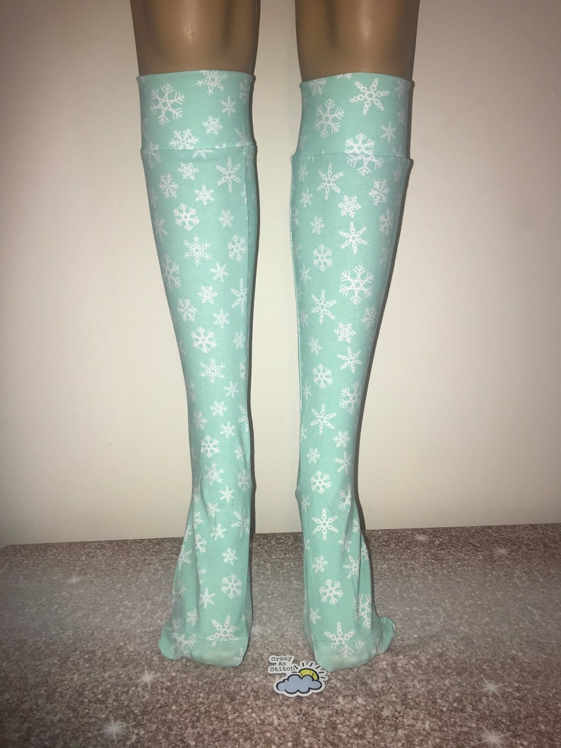 Frozen Snowflake Women\u2019s Knee High Socks 89 Teal RTS Men\u2019s Knee High Socks 78