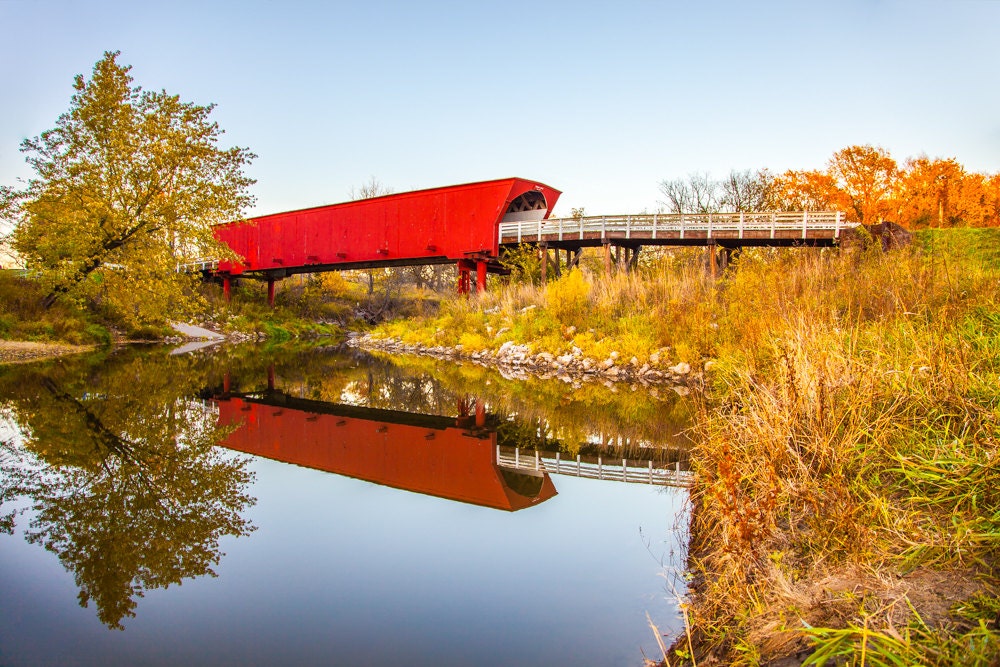 Roseman Covered Bridge Bridges of Madison County | Etsy