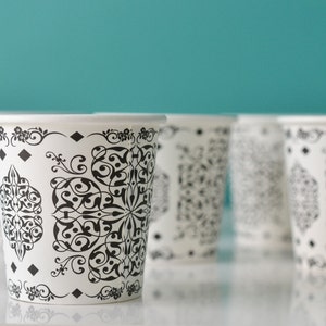 Bicchieri di carta per caffè turco ed espresso Arabesque da 4 once