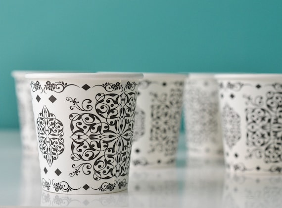 Arabesque 4oz Turkish Coffee and Espresso Paper Cups - Etsy