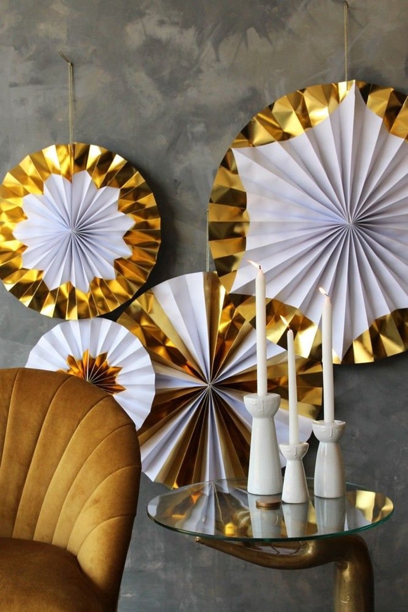 Giant Foil Gold Pinwheels For All Celebrations Etsy