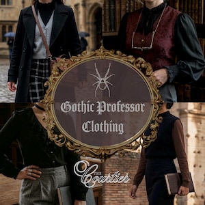 The Gothic Professor Curated Clothing Collection // dark academia aesthetic vintage mystery box style bundle outfit thrift sustainable gift