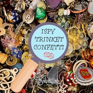 ISPY Crowcore Trinkets Confetti // mix trinket miniature dice keys coins goblincore treasure hunting pirate piratecore gift corvid crow