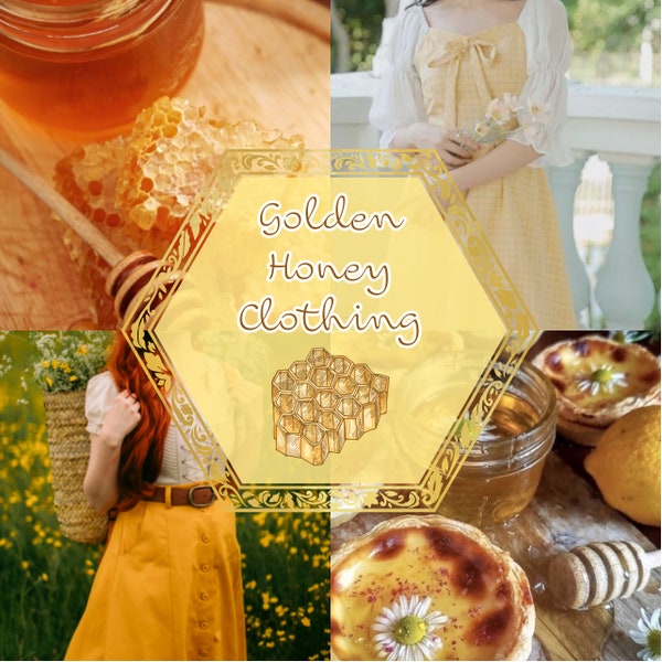 The Golden Honey Curated Clothing Collection // Honeycore Cottagecore Clothing Bundle Mystery Box Nature Cottage Country Bee Honey Thrift