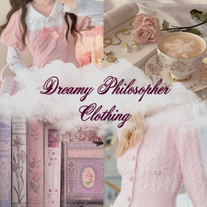 The Dreamy Philosopher Curated Clothing Collection // pastel light academia aesthetic pinterest vintage outfit bundle mystery box gift her