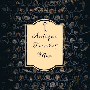 The Antique Trinkets Mix // crowcore oddities trinkets miniatures minis confetti scoop goblincore crow shiny key coin dice dnd tiktok