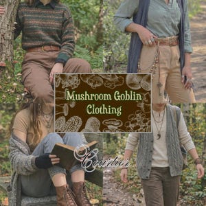The Mushroom Goblin Curated Clothing Collection // goblincore corvidcore vintage thrifted mystery box bundle outfit nature gift her mushroom