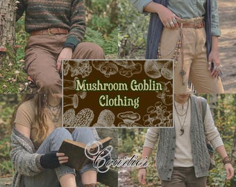 The Mushroom Goblin Curated Clothing Collection // goblincore corvidcore vintage thrifted mystery box bundle outfit nature gift her mushroom