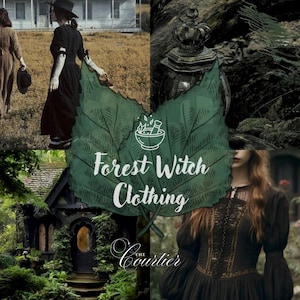 The Forest Witch Curated Clothing Bundle // woodland gothic dark cottagecore vintage thrifted outfit style gift her mystery box bundle black