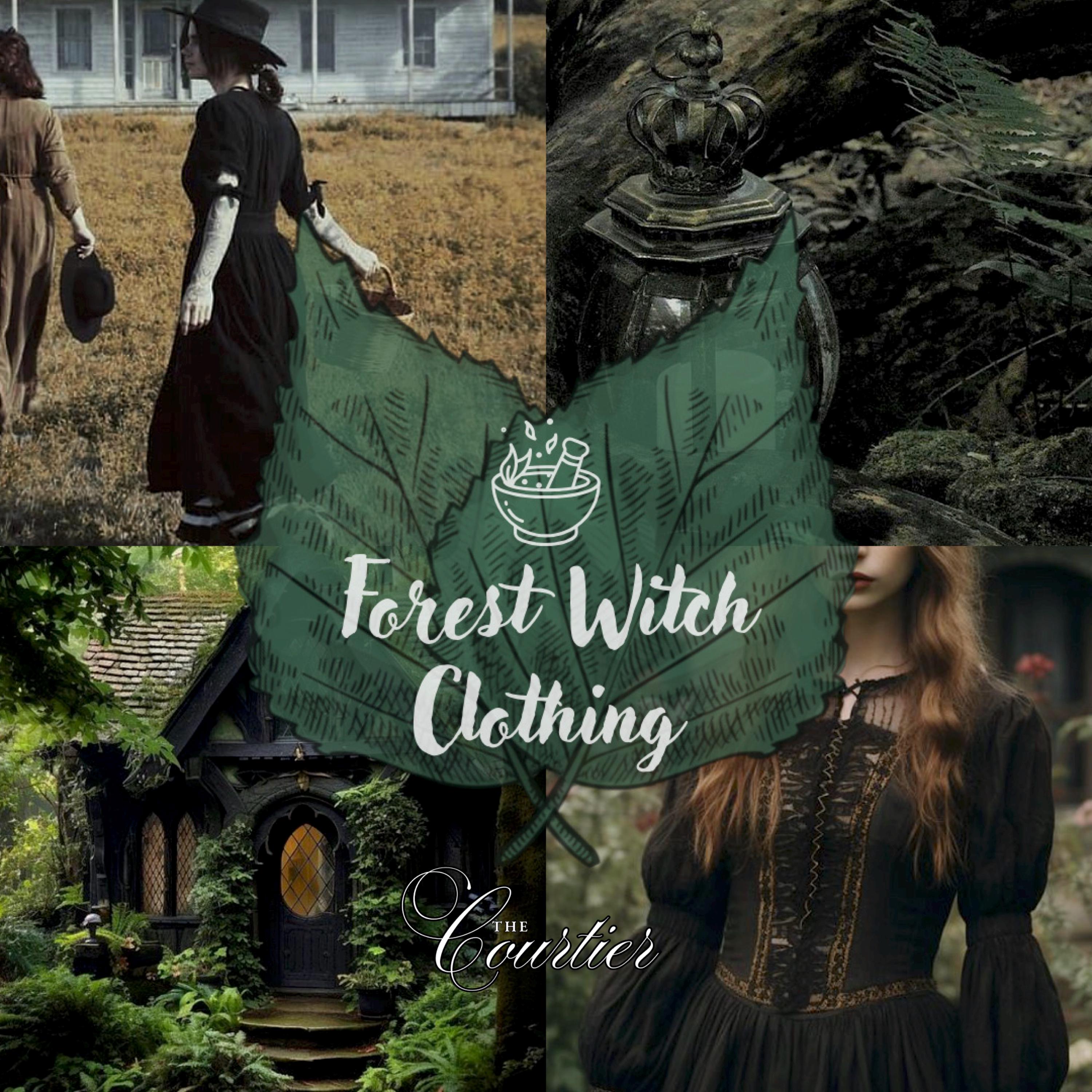 The Forest Witch Curated Clothing Bundle // woodland gothic dark cottagecore vintage thrifted outfit style gift her mystery box bundle black