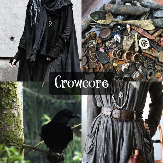Crowcore Dark Mori Thrifted Clothing Bundle 