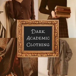 The Dark Academic Curated Clothing Collection // academia romantic vintage thrifted mystery bundle box outfit aesthetic gift her mysterious