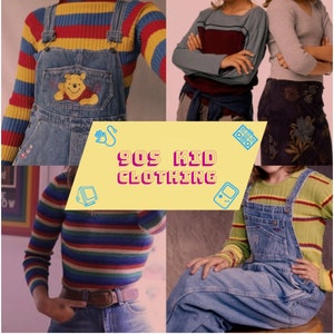 The 90s Kid Curated Clothing Collection // y2k nostalgia bundle mystery box thrifted outfit nineties vintage nintendo toy 1990s rainbow