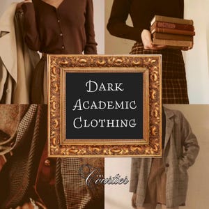 The Dark Academic Curated Clothing Collection // academia romantic vintage thrifted mystery bundle box outfit aesthetic gift her mysterious
