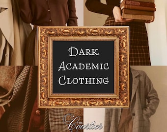 The Dark Academic Curated Clothing Collection // academia romantic vintage thrifted mystery bundle box outfit aesthetic gift her mysterious