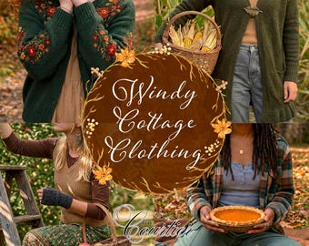 The Windy Cottage Curated Clothing Collection // vintage thrift dark gothic cottagecore autumn halloween october spooky witchy mystery gift