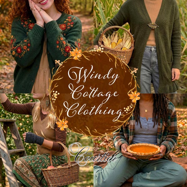 The Windy Cottage Curated Clothing Collection // vintage thrift dark gothic cottagecore autumn halloween october spooky witchy mystery gift