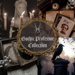 The Gothic Professor Curated Collection // goth academia mystery box vintage thrifted collect trinket macabre antique gift for her dark bust