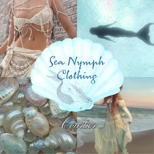 Sea Nymph Curated Clothing Collection // sirencore piratecore siren ocean mermaid naiad mythology thrifted bundle mystery box outfit blue