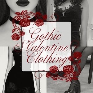 The Gothic Valentine Curated Clothing Collection // coquette dark goth vintage thrifted outfit style aesthetic mystery box bundle her sexy