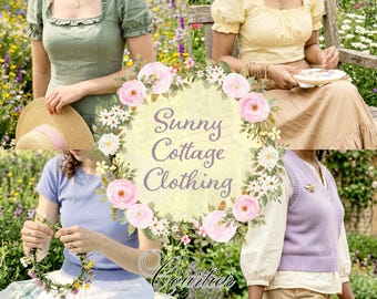 The Sunny Cottage Curated Clothing Collection // cottagecore light academia vintage thrifted mystery box bundle outfit aesthetic style gift