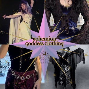 The Bohemian Goddess Curated Clothing Collection // whimsigoth boho vintage thrifted mystery box bundle outfit style witchy vampy gift her