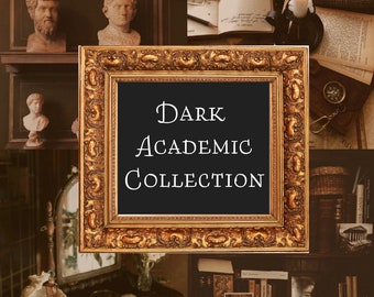 The Dark Academic Curated Collection // academia vintage thrifted mystery box bundle style gift her antique books scholar aesthetic jewelry