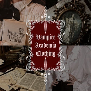 The Vampire Academia Curated Clothing Collection // vampirecore dark academia vintage thrifted sustainable antique bundle mystery box gothic
