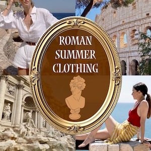 The Roman Summer Curated Clothing Collection // european classy outfit style aesthetic thrifted unique gift rome greece mystery box bundle