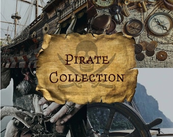 The Pirate Curated Collection // Piratecore Mystery Gift Box Gift For Her Him Compass Anchor Doubloon Skull Crossbones Pirateship Sunken